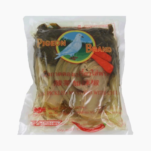Pigeon Pickled Mustard Greens w.Chilli - Family Pouch - 350g